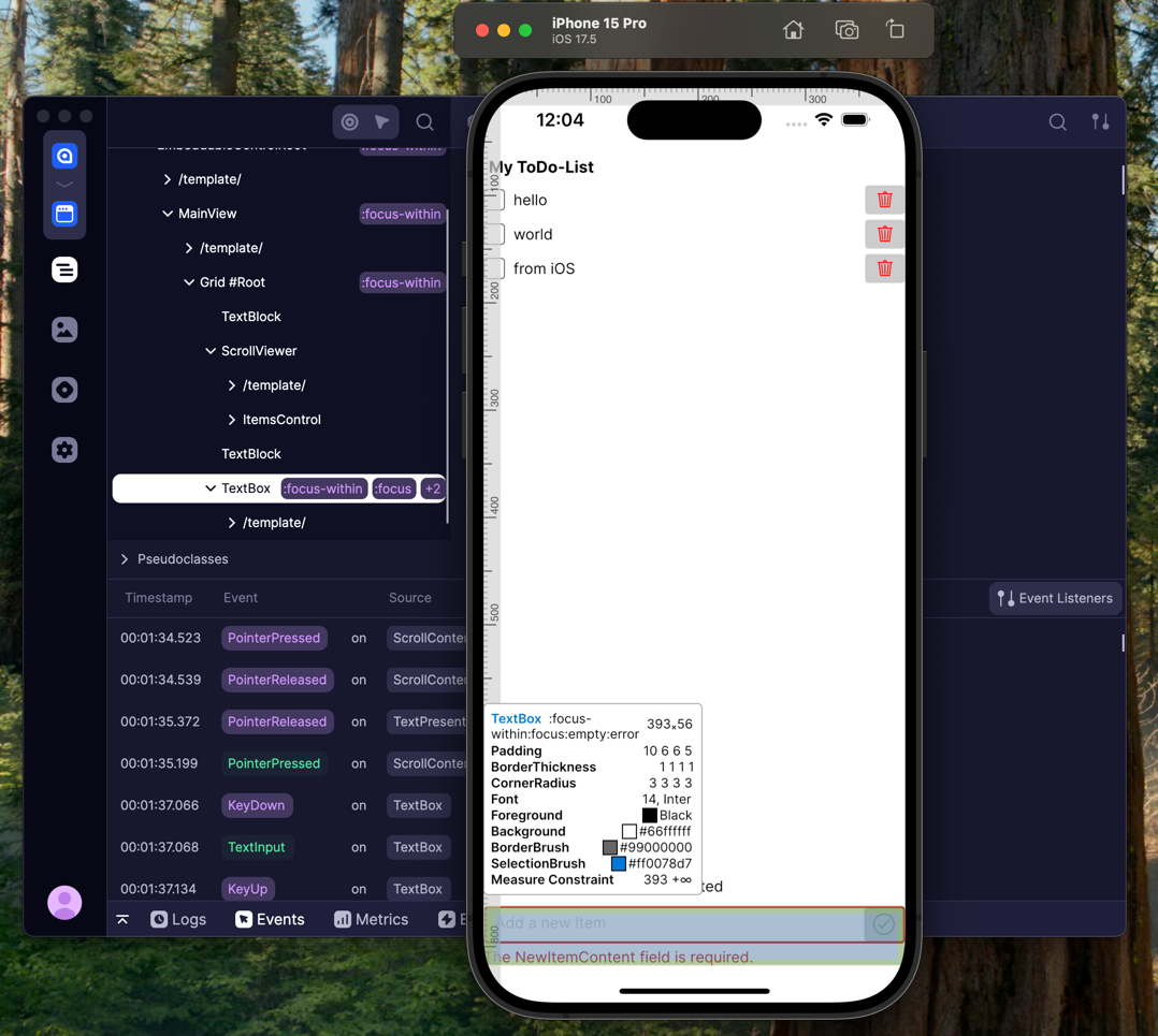 iOS with Developer Tools