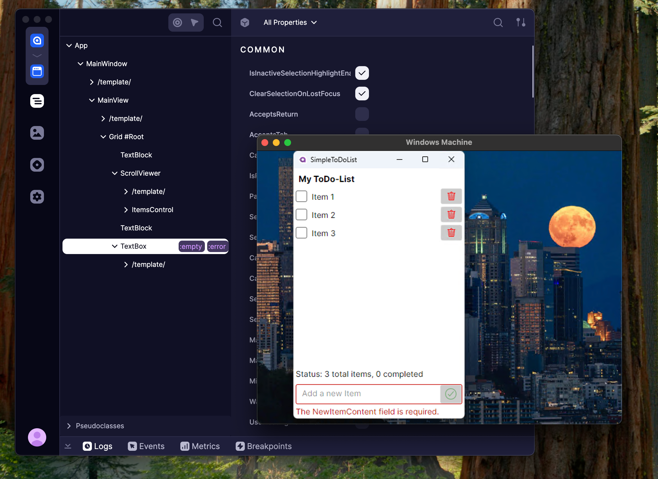 Connected via VPN